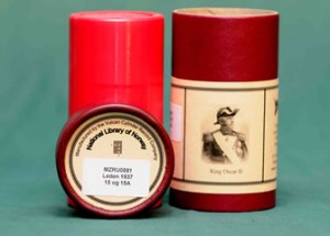 Bespoke phonograph cylinder and box norway library